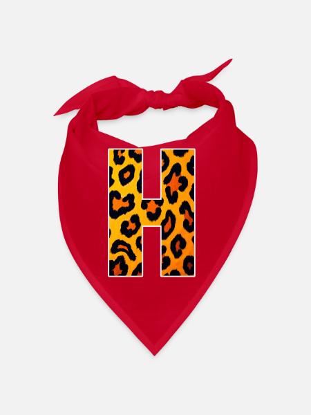 Leopard Print HForm - Bandana - Rot - Vorne