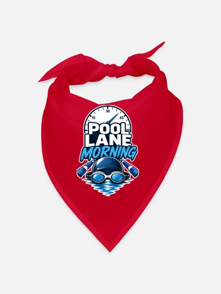 POOL LANE MORNING - Bandana - Rot - Vorne