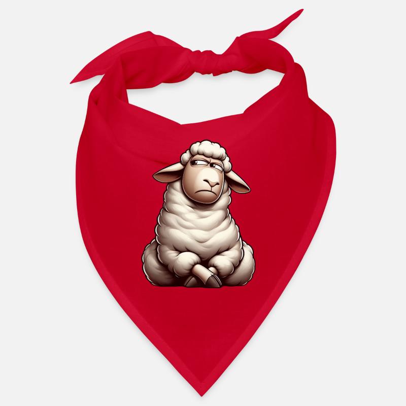 Skeptisches Schaf Cartoon Comic Stier Bandana