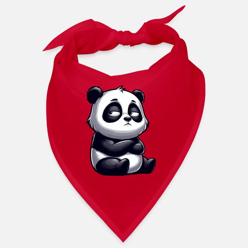Funny Panda Comic Whimsical Skeptical Bull Bandana