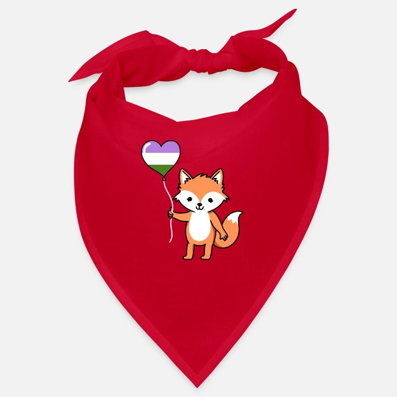 Fuchs Herzballon Genderqueer Pride Bandana
