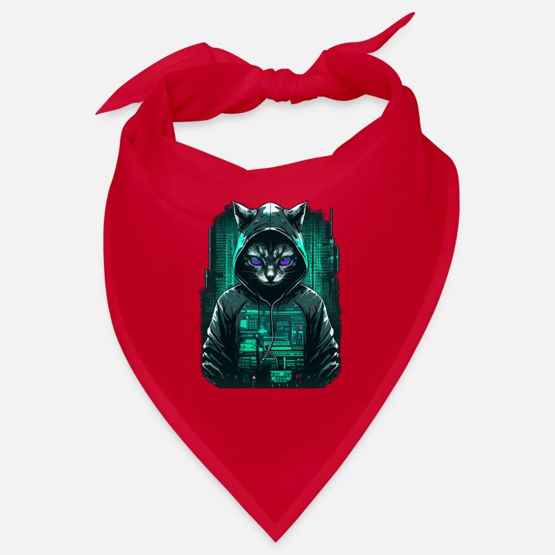 Cyber Hacker Cat Bandana