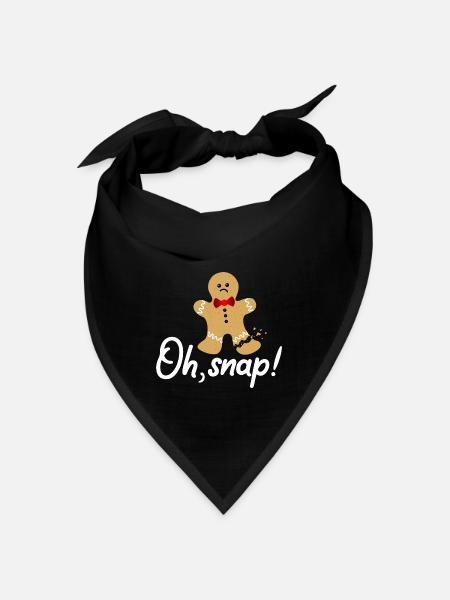 Oh Snap Lebkuchen - Bandana - Schwarz - Vorne