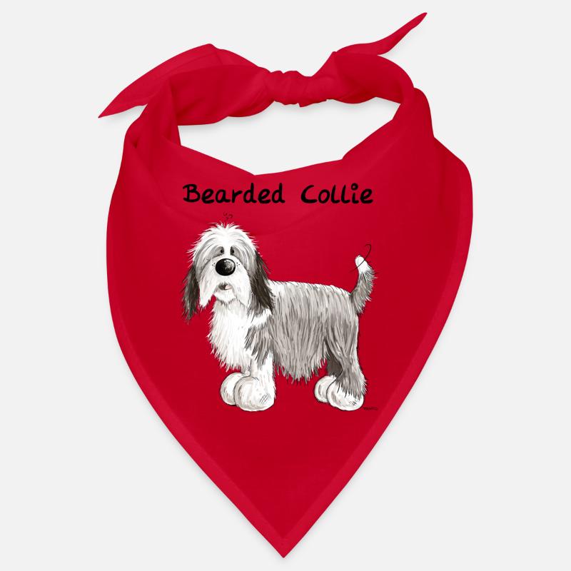 Happy Bearded Collie Bandana