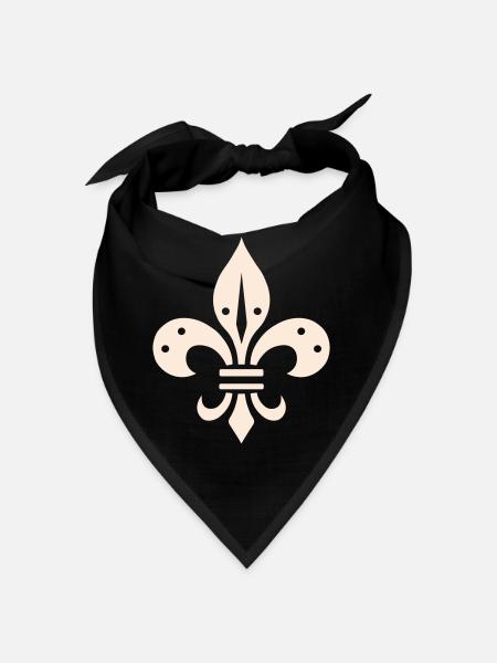 fleur de lis Design - Bandana - black - Front