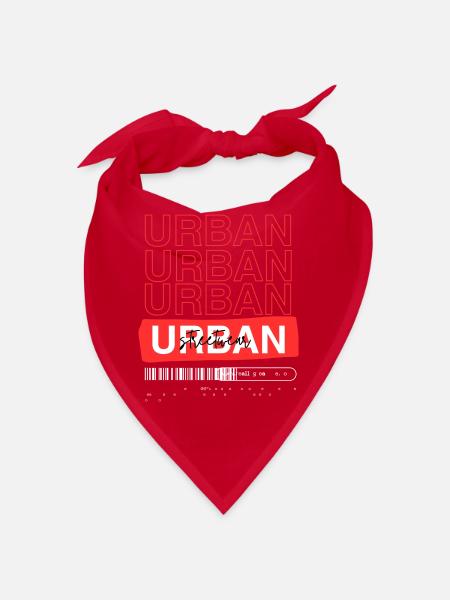 Urban Streetwear Design Saying - Bandana - red - Front