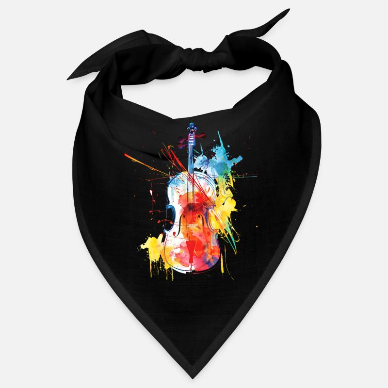 Farbenfrohe Violinenkunst Bandana