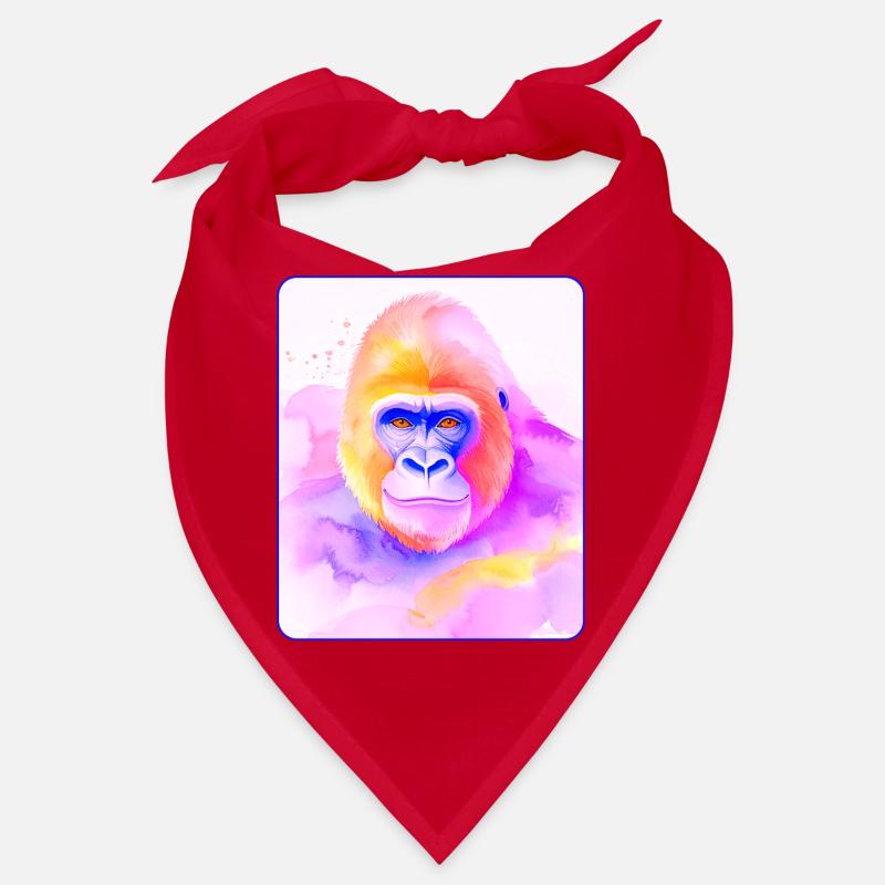 Portrait de gorille (aquarelle) Bandana