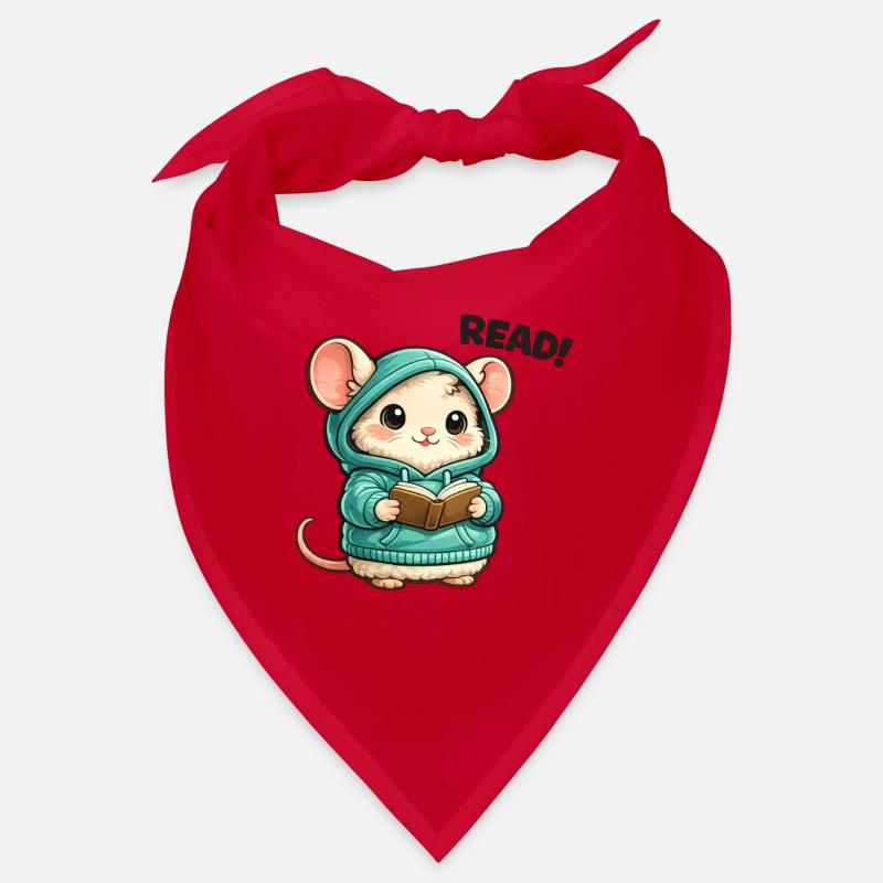 Souris en lecture en sweat à capuche Bandana