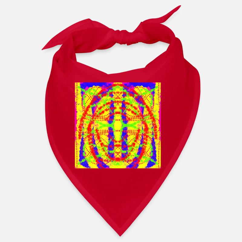 Design abstrait jaune et bleu Bandana
