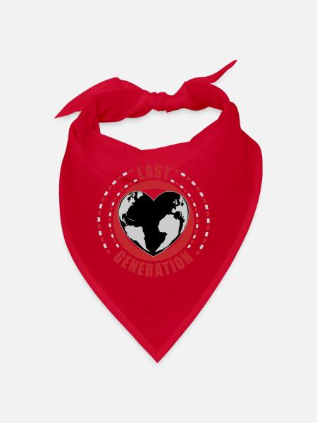 Letzte Generation | Farben änderbar - Bandana - Rot - Vorne