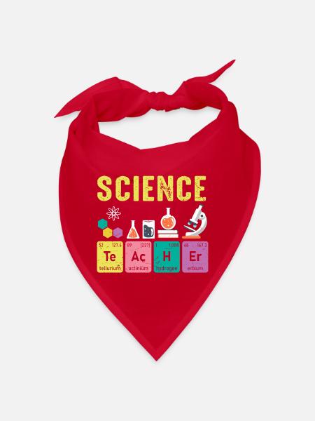 Naturwissenschaft Lehrer Regelmäßige Elemente - Bandana - Rot - Vorne