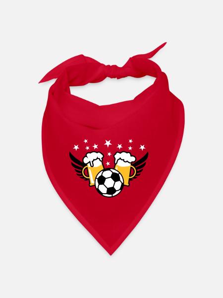 Fussball-Party 2 Mass Bier 01 3c - Bandana - Rot - Vorne