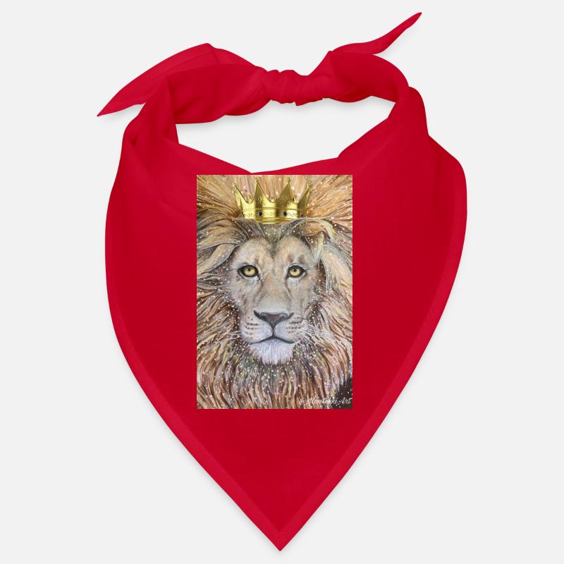 Der König. Löwe mit Krone Bandana