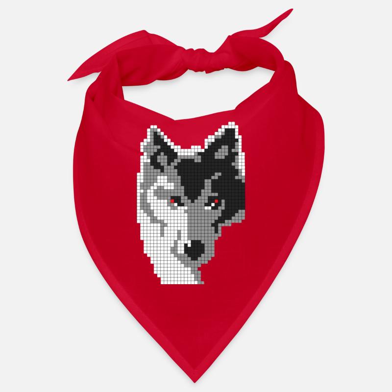 Grauer Wolf in Form eines Pixel Classic T-Shirts Bandana