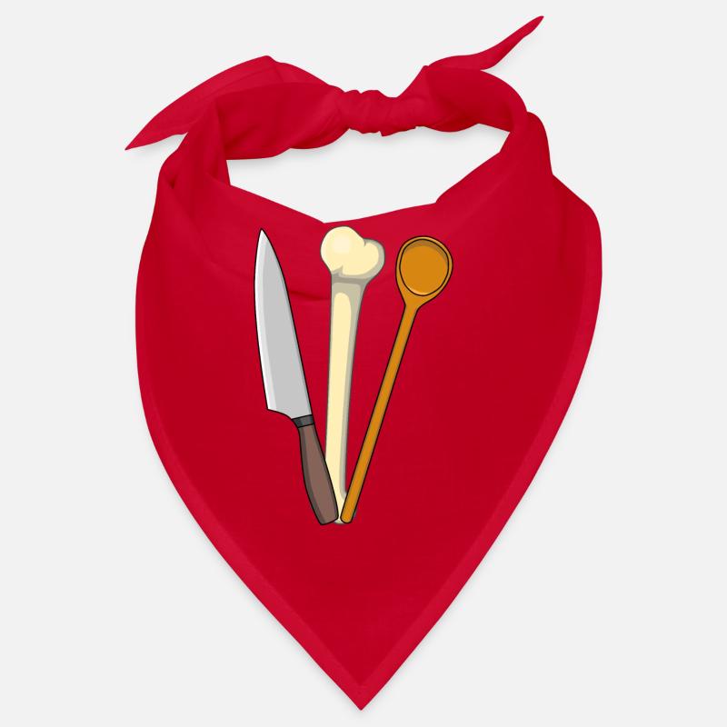 Fleisch Küche Kochlöffel Knochen Küchenmesser Bandana