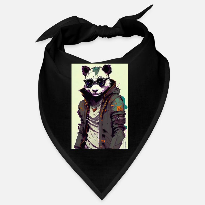 Inkpunk Panda mit Sonnenbrille 2 Bandana