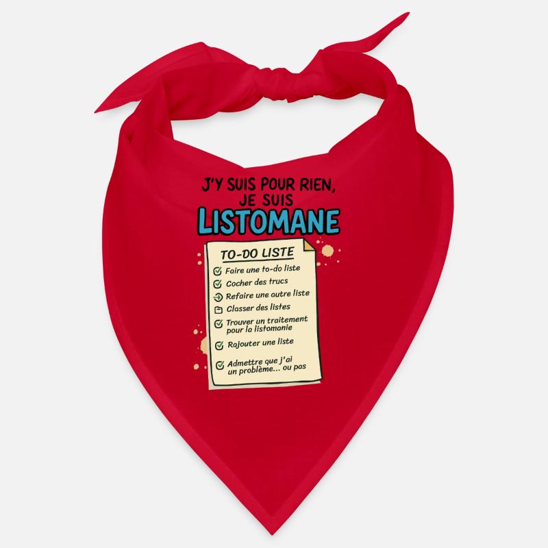 Je suis Listomane - Bandana - rouge