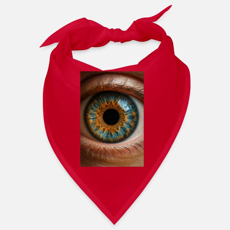 Fiery Blue Iris Close-Up Bandana