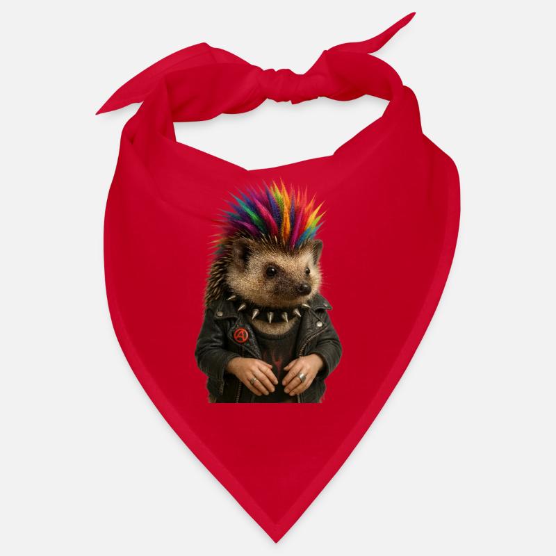 Hérisson punk coloré avec un flair élégant Bandana