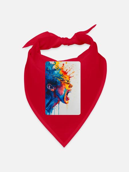 T-Shirt Spektrum der Angst - Bandana - Rot - Vorne