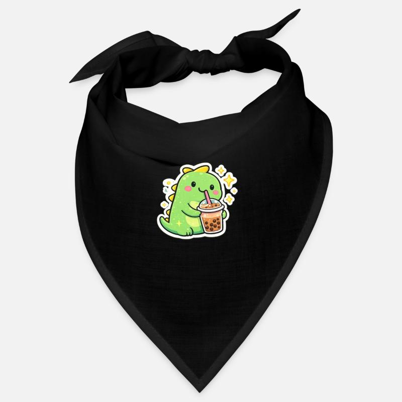 Sweet dinosaur with bubble tea Bandana