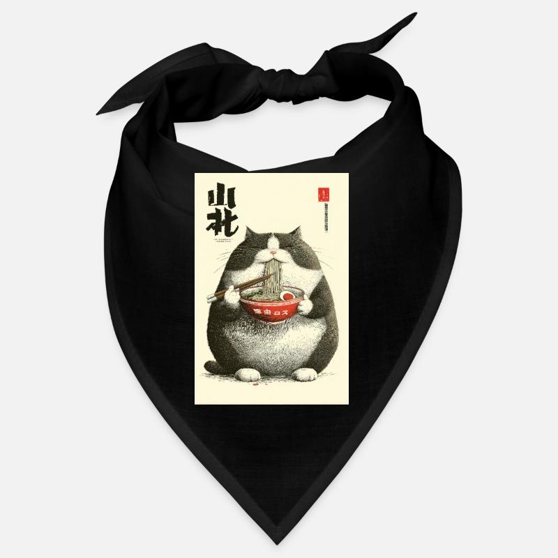 Chonky Cat Ramen Ukiyo-e Bandana