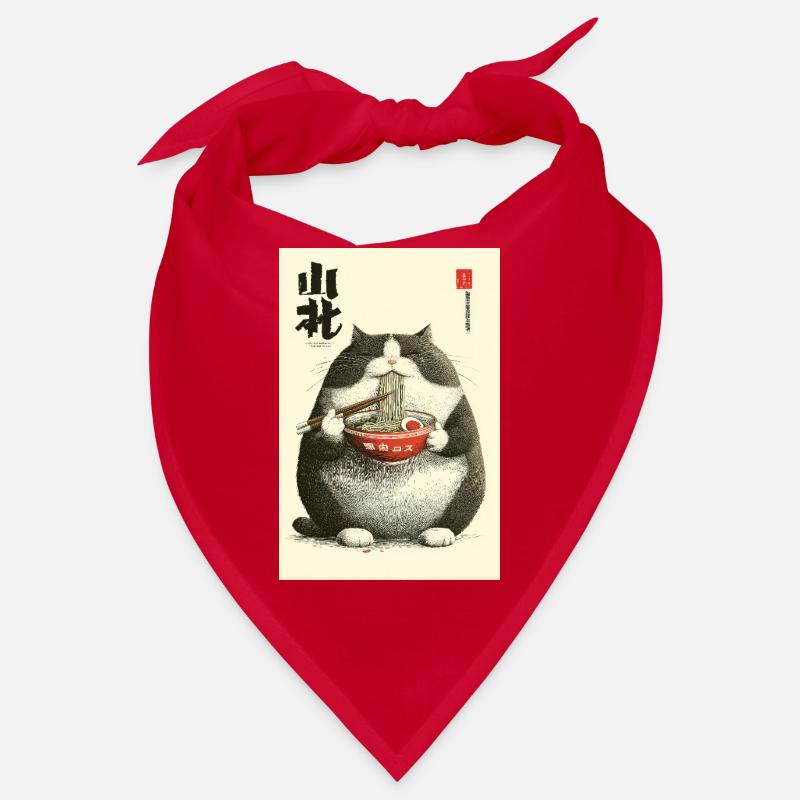 Chonky Cat Ramen Ukiyo-e Bandana
