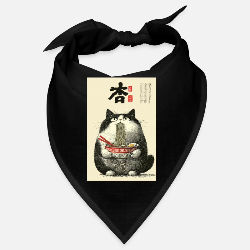 Noodle Cat Ukiyo-e Bowl Bandana