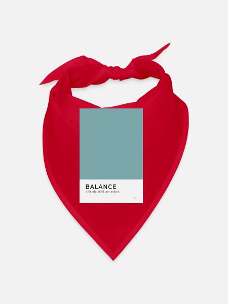 Balance Poster minimalistisch moderner Spruch - Bandana - Rot - Vorne