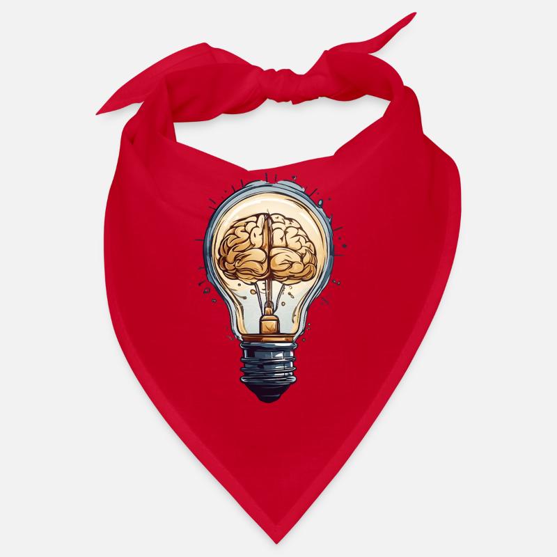 Thought Lamp: Brain Ideas in Light Bulb Bandana