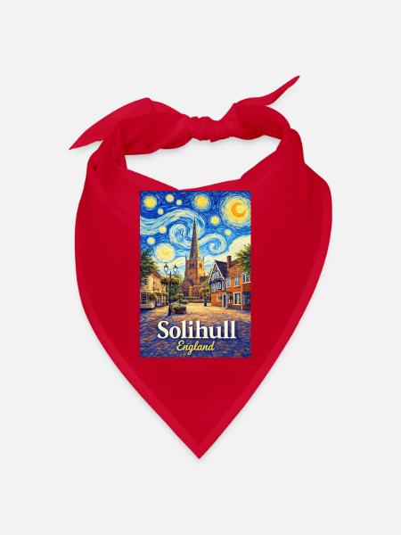 Solihull England Stadtansicht - Bandana - Rot - Vorne
