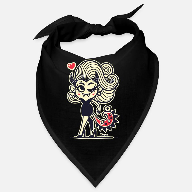 Moonlit Heart Demon Pop Art Bandana