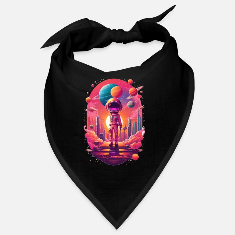 Astronaute sur la planète néon Bandana