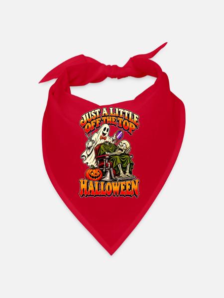 Nur ein bisschen abgelegener Halloween-Friseur - Bandana - Rot - Vorne