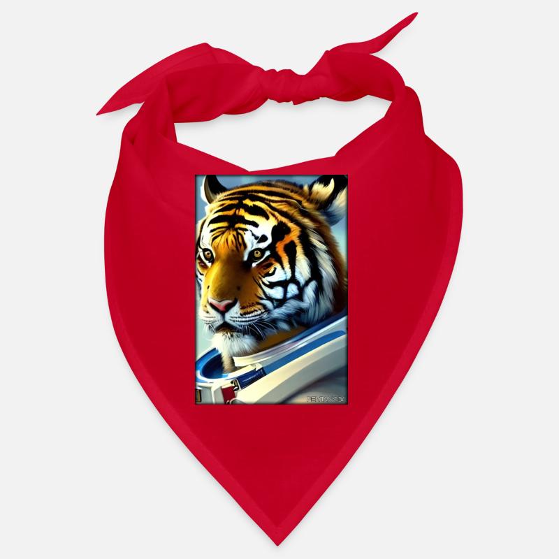 Tiger Big Cat Astronaut Future Sci-Fi Technology Bandana