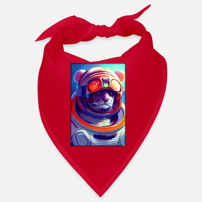 Tiger Big Cat Astronaut Future Sci-Fi Technology Bandana