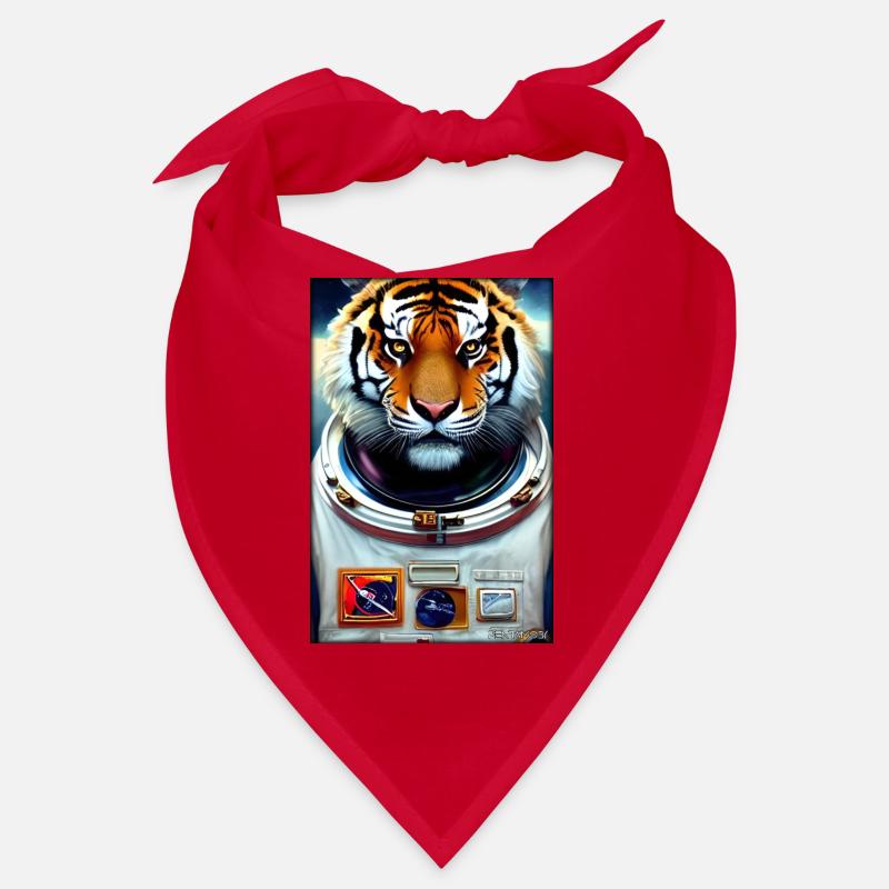 Tiger Big Cat Astronaut Future Sci-Fi Technology Bandana