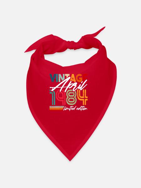 Millésime né avril 1984 Anniversaire avril 1984 - Bandana - rouge