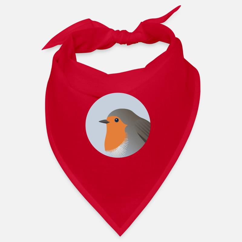 Robin oiseau Portrait impression/Illustration Bandana