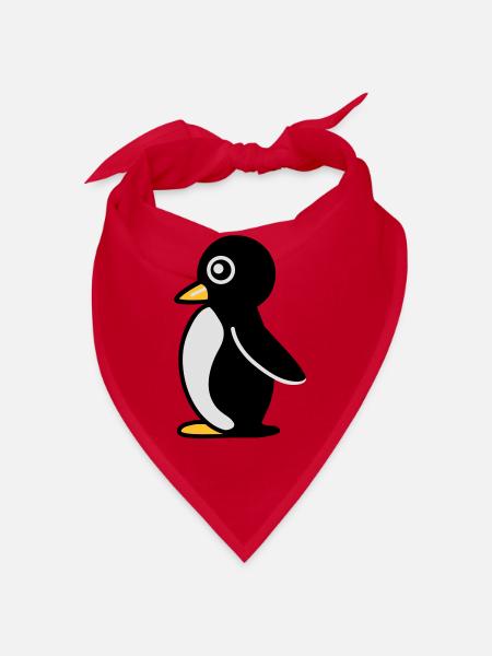 Minimalistischer Pinguin - Bandana - Rot