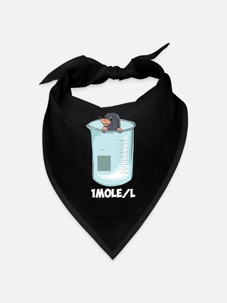 1 mole / liter chemistry laboratory chemist nerd geek mol - Bandana - red - Front