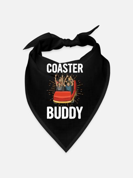 Roller coaster saying for an amusement park expert - Bandana - black - Front