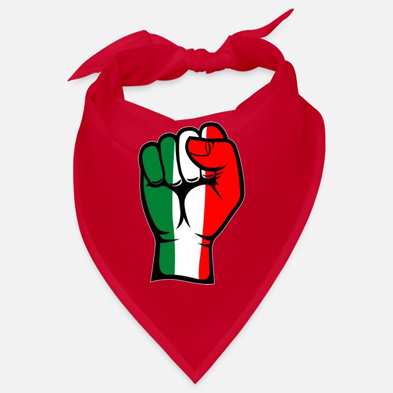 Drapeau de l’Italie Symbole de la main du poing Bandana
