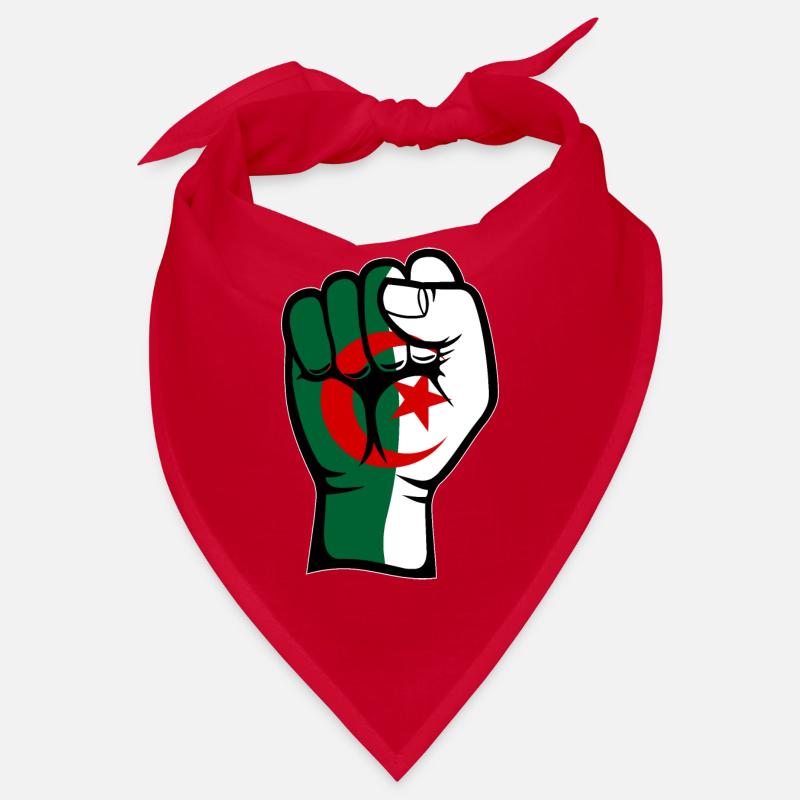 Drapeau de l’Algérie Symbole de la main du poing Bandana