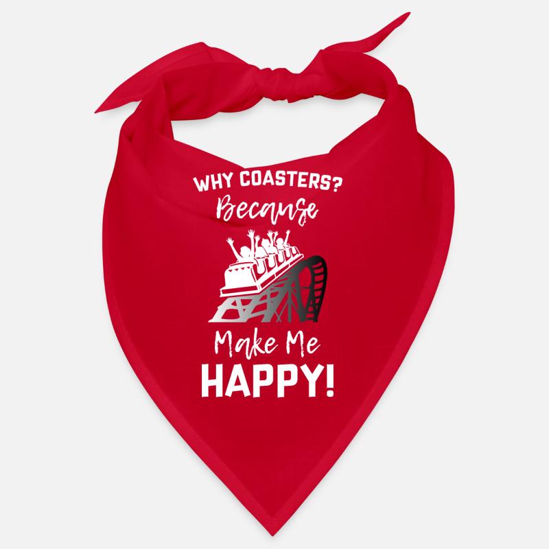 Roller Coaster Make Me Happy - Bandana - Rot