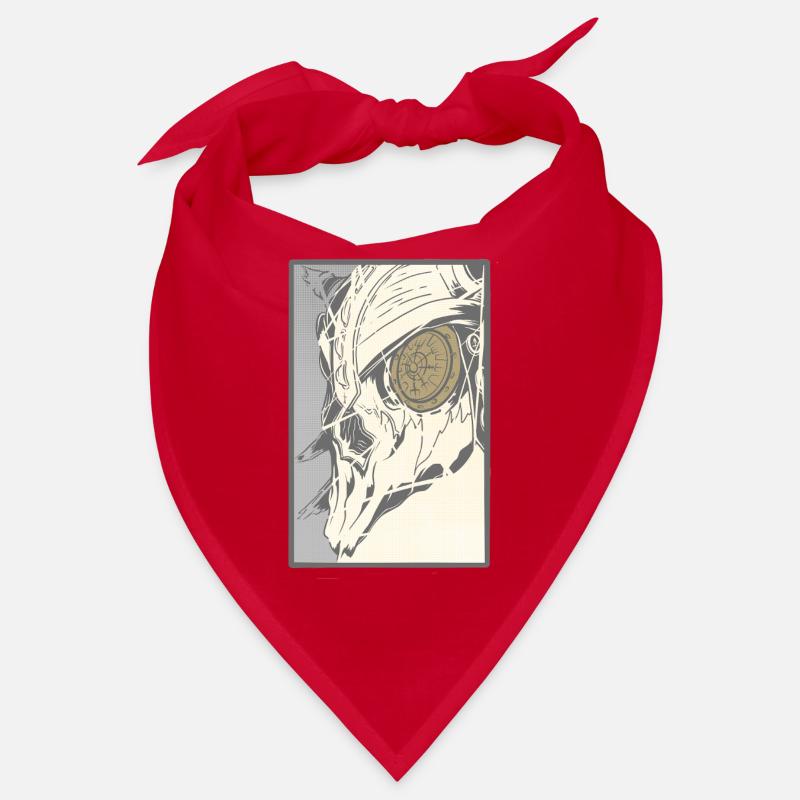 Steampunk Schädel mit Uhrwerkauge Bandana