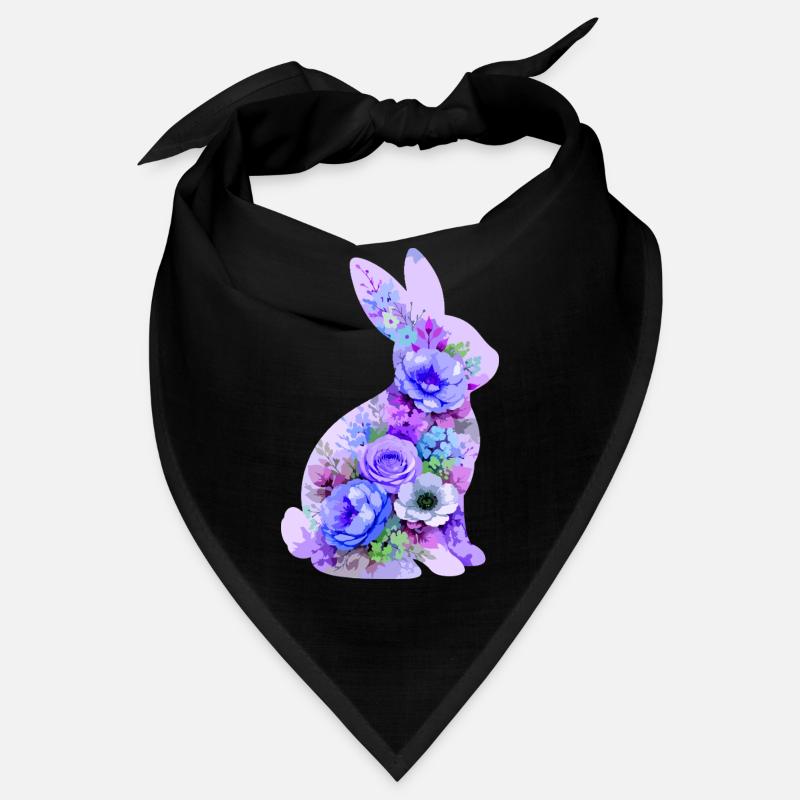 Fleurs pastel de lapins Bandana