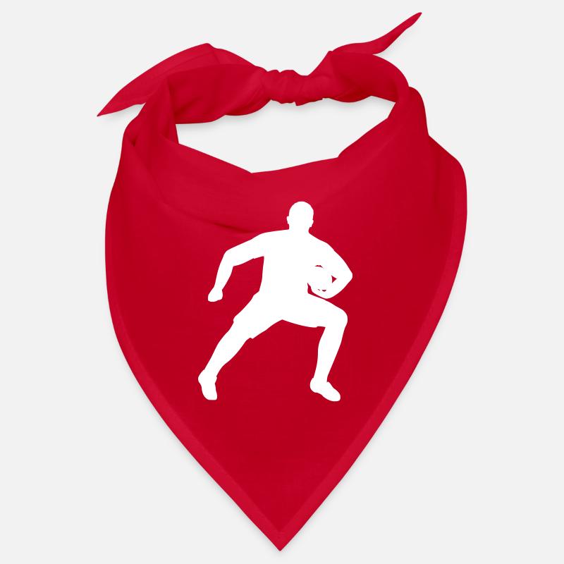 Rugby player defends ball Bandana