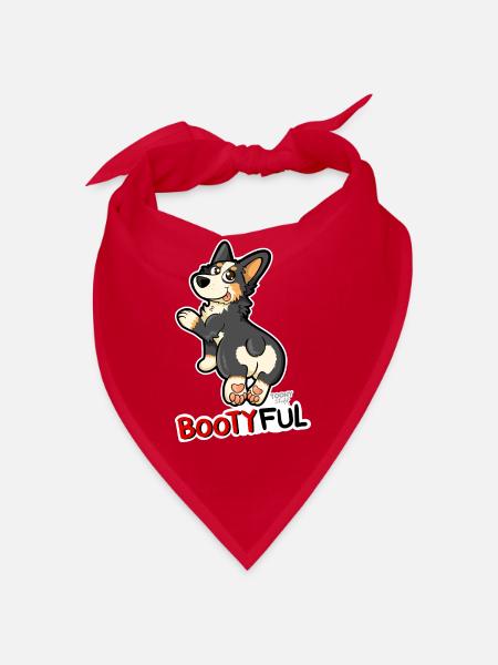 Bootyful Corgi - Bandana - rouge - Devant